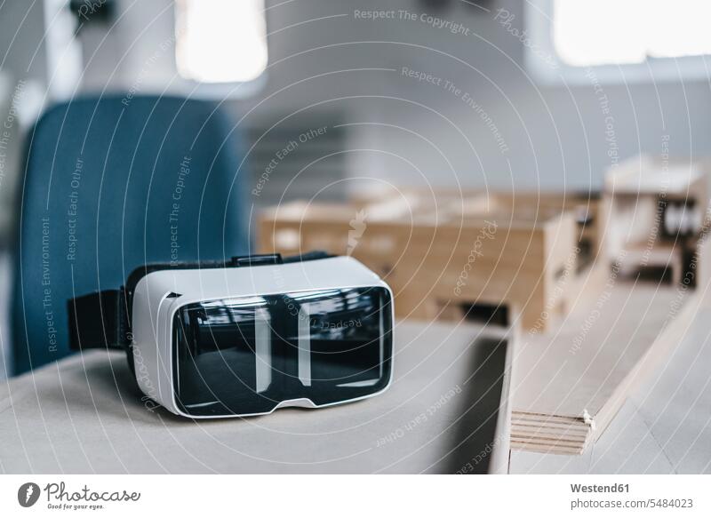 VR glasses and architectural model on desk models Virtual Reality Glasses Virtual-Reality Glasses virtual reality headset vr headset vr goggles
