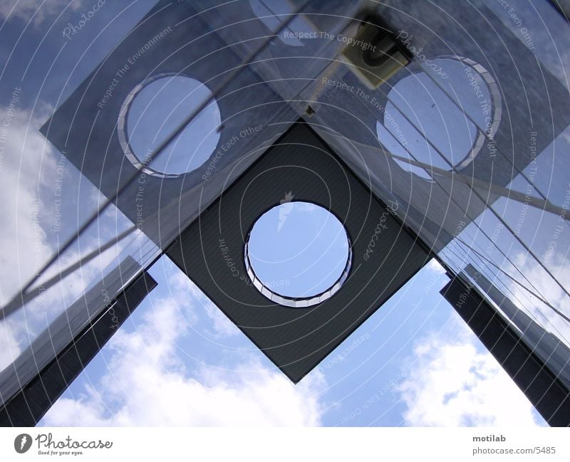 Air hole House (Residential Structure) Building Reflection Architecture Perspective Sky Hollow