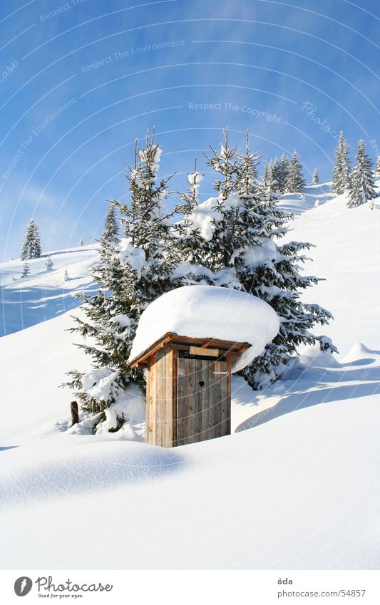 shithouse Winter Latrine Village Snow Tree Cold Ice Toilet Mountain