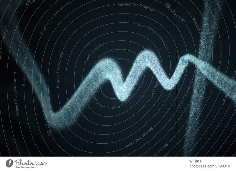 The up and apps Curve Graffiti Graph graphically Life curve up and down winding line