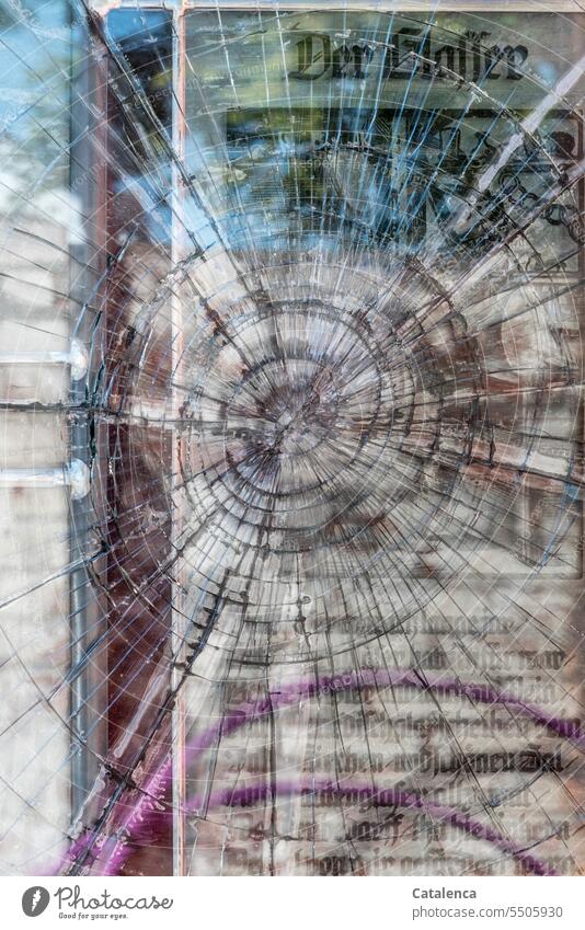 Drinkje bej Inkje | broken window pane Glass shattered Broken Window Destruction Smashed window Vandalism Damage Pane Transience Shard Crack & Rip & Tear