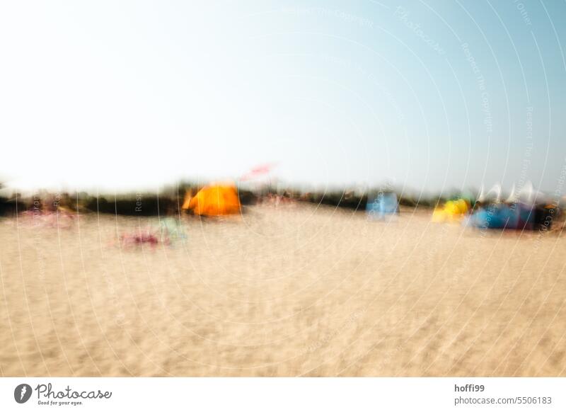 the summer says goodbye Beach blurred background Hazy ICM Mysterious abstract photography vibrating blurred movement ICM technology Summer vacation blurriness