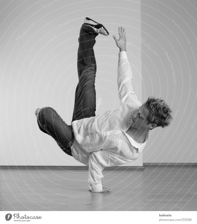 breakdancing Man Studio shot Breakdance Sports Pain Effort Body control
