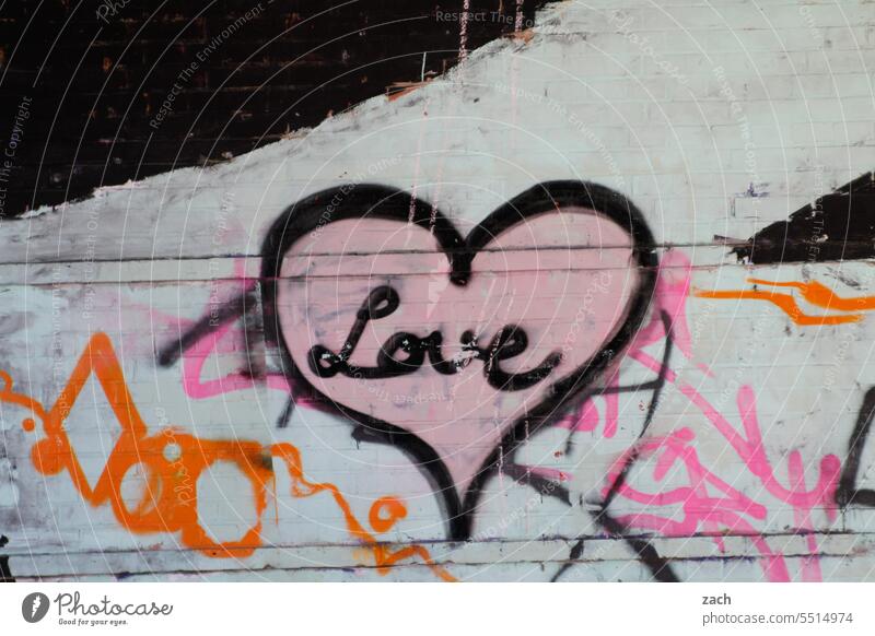 again and again I messages Love Graffiti street art Heart Romance Display of affection Infatuation Declaration of love Emotions Heart-shaped