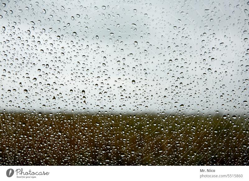 Poor visibility Drops of water Car Window Bad weather Water Surface Rain Weather Autumn Wet raindrops outlook Aggregate state Window pane Pane Damp Gloomy