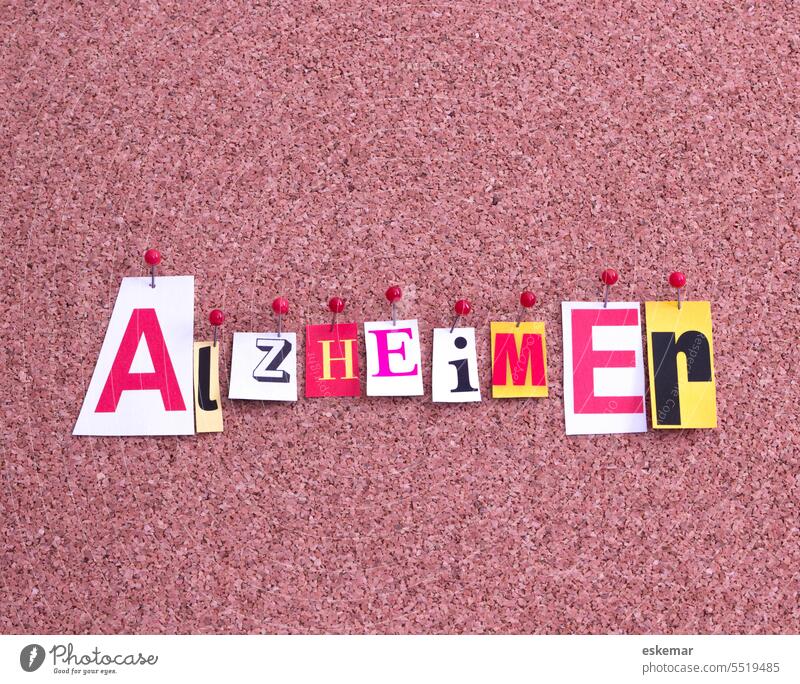Alzheimer Alzheimer's dementia nobody age Illness Senior citizen Old Healthy older Health care Forget depression concept loss Memory dishevelled Word writing