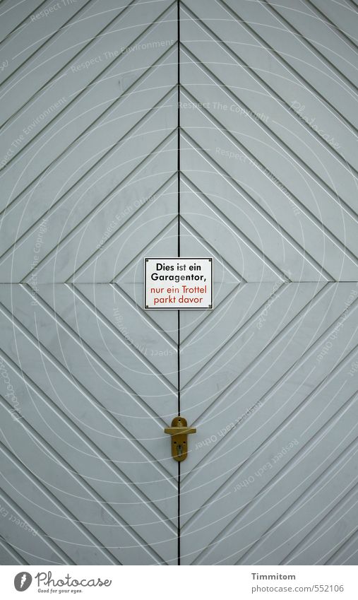 before that... behind it.... House (Residential Structure) Wood Signage Warning sign Line Simple Gray Red White Garage Garage door Doofus Metal fitting Pattern