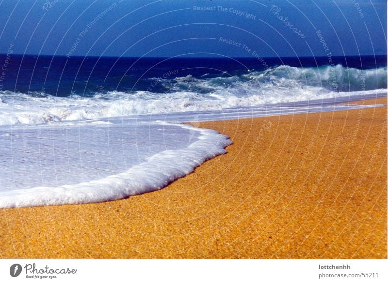 dream beach Portugal Ocean Beach Summer Beach vacation Vacation & Travel Yellow Sun Sand Blue