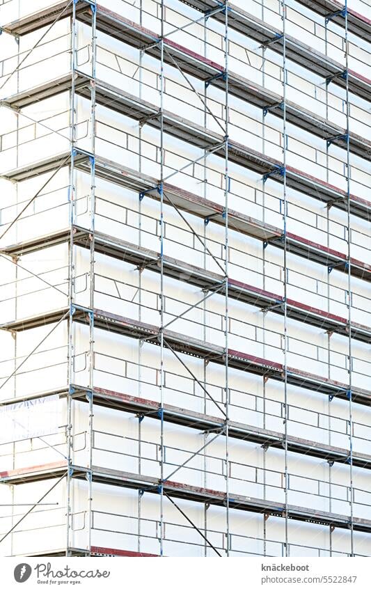 scaffolding Scaffold Construction site Scaffolding Facade Redevelop Modernization Architecture Structures and shapes Manmade structures Change Building