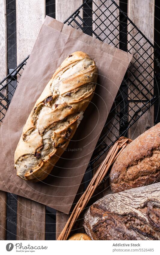 Fresh bread on tray loaf wholegrain baked crust food appetizing delicious yummy fresh culinary crispy cuisine product tasty nutrition delectable bakery natural