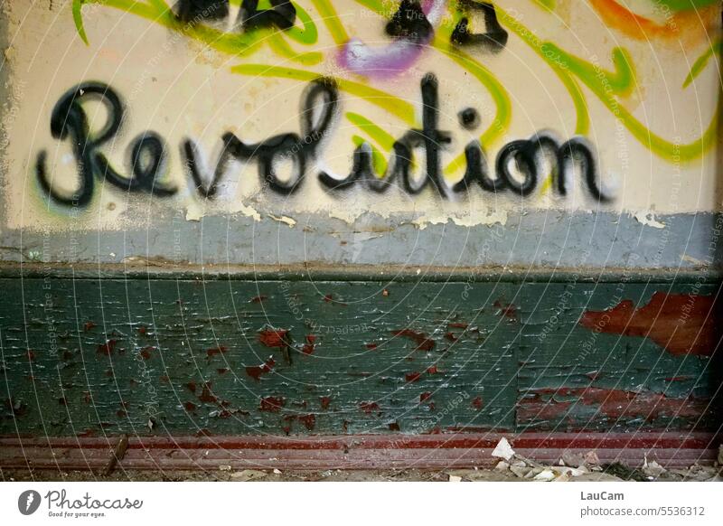 revolution Revolution revolt Riot change Rebellion Rebellious Revolt Change Politics and state Freedom Graffiti Word writing