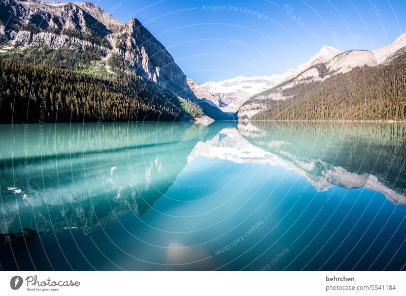wonderland Peaceful silent Lonely Loneliness Sky Glacier Banff National Park mountain lake Reflection wide Far-off places Wanderlust Vacation & Travel