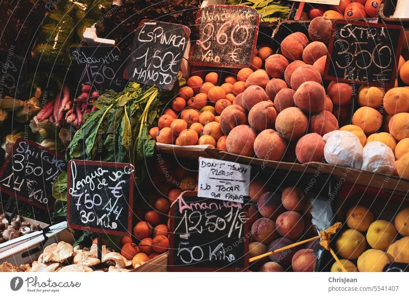 Spanish market Covered market fruit Markets Vegetable Nutrition Shopping vacation Spain