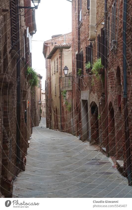 Torrita di Siena, historic town in Tuscany Europe Italy architecture building city cityscape color day exterior medieval old outdoor palace photography street
