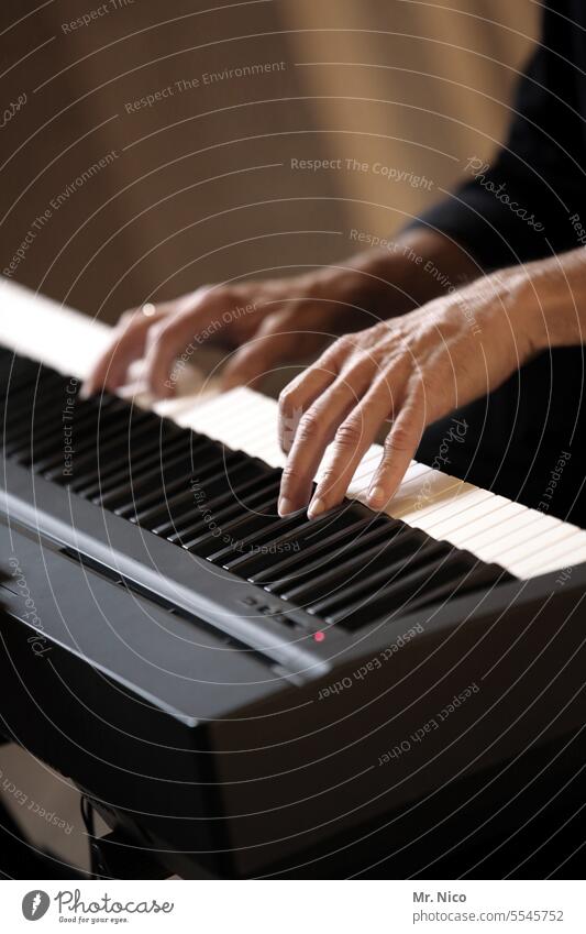Music is trumps Piano lessons keyboard instrument Classical tones octave Piano keyboard Concert Entertainment Sound Play piano Make music Black fumble