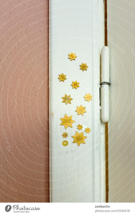 stars Stars stickers Year date Robinson Calendar Memory door Doorframe Starry sky Constellation room Room dwell Flat (apartment) Astrology Astronomy Yellow Gold
