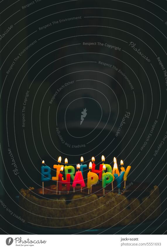 HAPPY BIRTHDAY 🎂 Happy Birthday Cake Decoration Feasts & Celebrations Neutral Background Copy Space Silhouette shoulder stand blurriness Birthday wish