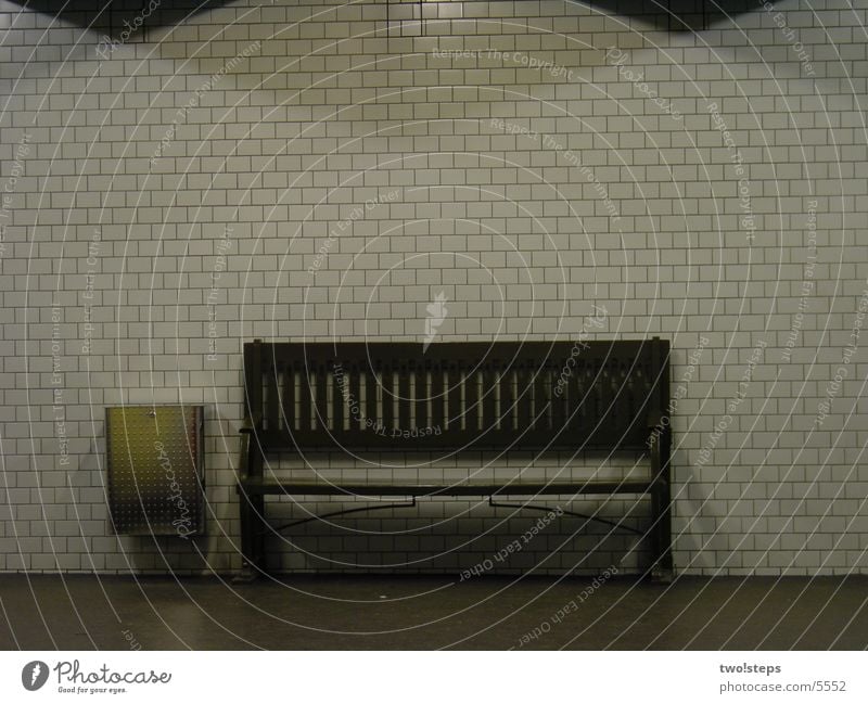 Bank subway Kaiserdamm Underground Town London Underground Architecture Bench imperial embankment Berlin