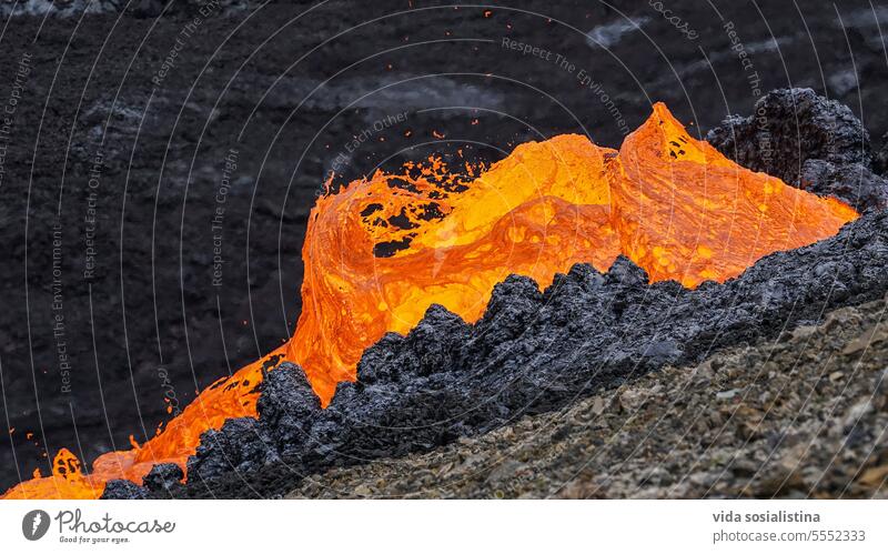 Riding the Wave of Fire: Witnessing the Astonishing Lava Surge at Fagradalsfjall Volcano, Iceland nature naturaldisaster heattemperature Eruption Geology