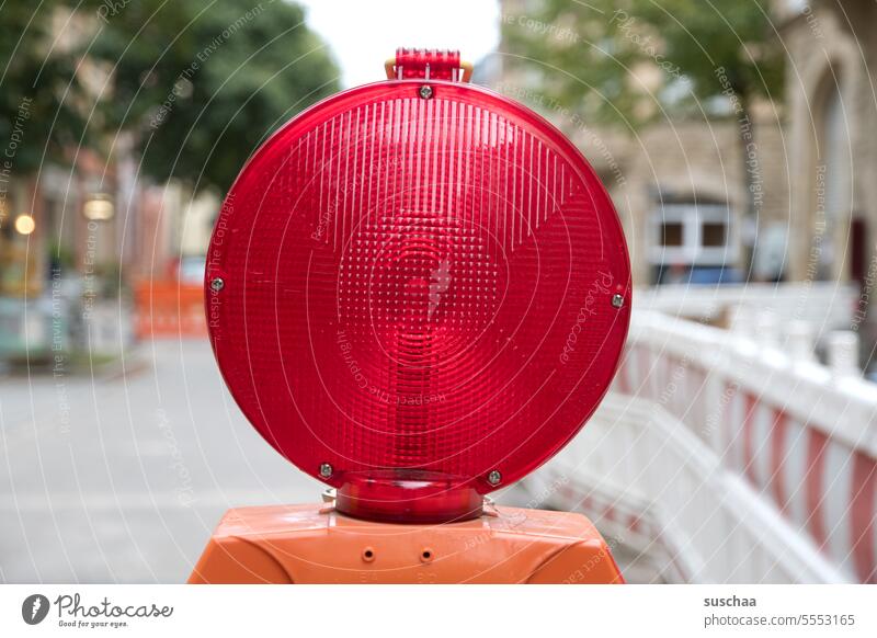 building site things, red Construction site light Red Round cordon Collateralization Barrier Protection Safety Signs and labeling Road construction Fence