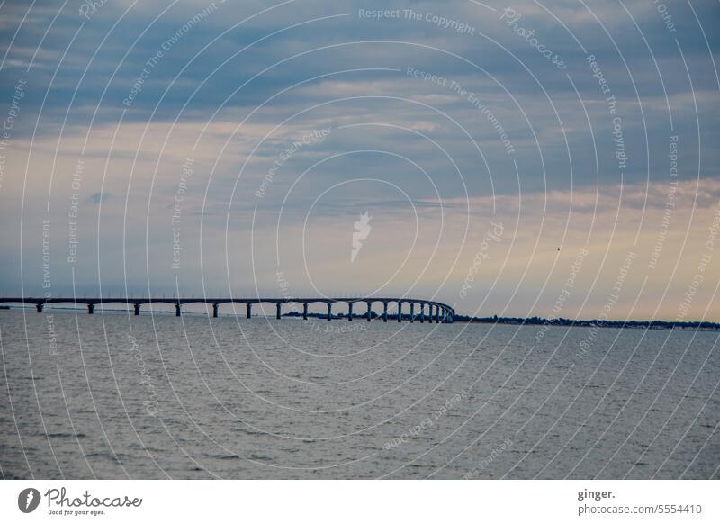 Bridge in the sea - from La Rochelle to Île de Ré, France Horizon Sky Vacation & Travel Nature Ocean Beautiful weather Environment Smooth Calm Mainland Island