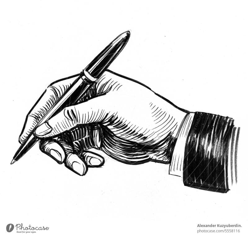 Hand writing with a pen architecture arm art background black business circle concept design drawing education engraving finger graphic hand human illustration
