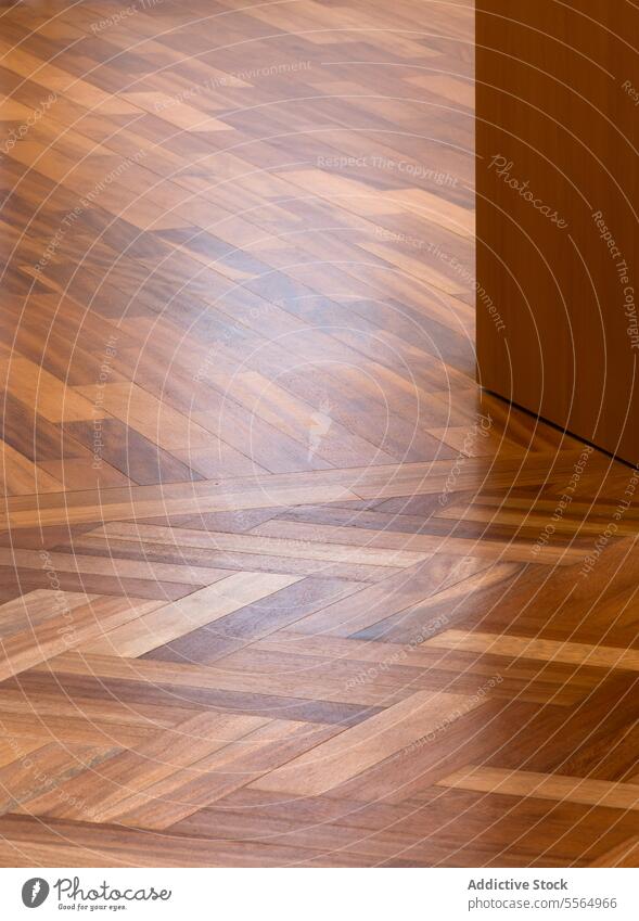Wooden floor in contemporary apartment parquet modern interior design wooden residential style flat home dwell house property laminate new condominium geometry