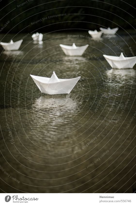 Sea battle. Model-making Art Navigation Sailing ship Toys Decoration Plastic Water White Communicate Lake Watercraft Pattern Paper boat Multiple Detail