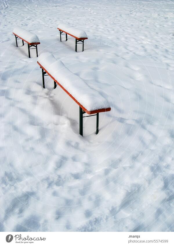 Mobile banking bench Ale bench Snow Winter Bench White snow-covered winter Virgin snow Snow layer Winter mood snowy