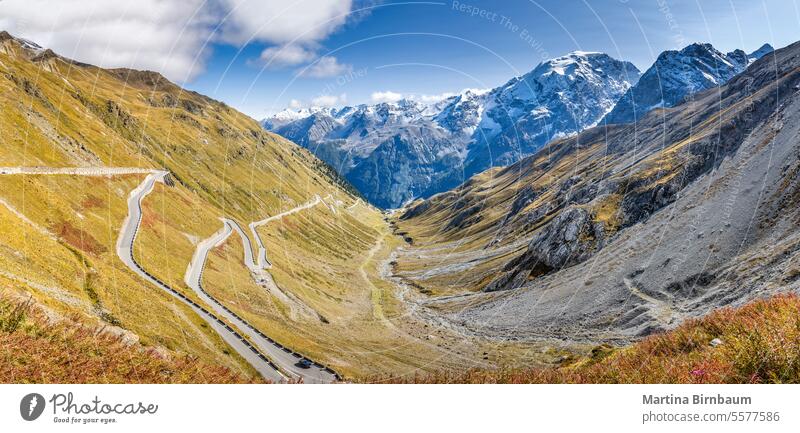 The majestic scenery and panorama of the Passo Stelvio in South Tyrol, Italy landscape travel peak hiking nature park italy glacier europe national vale summer