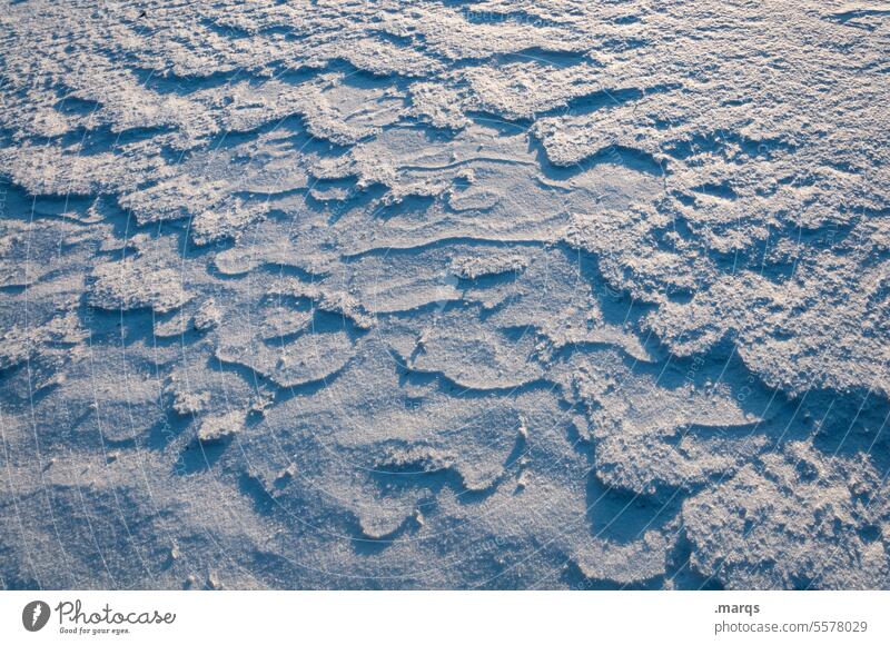 snowy landscape Winter Snow Frozen texture Frost Floor covering White pretty Background picture Structures and shapes Climate change Cold Environment ice floes