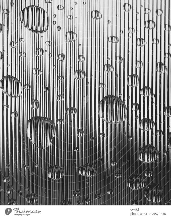adhesion Water Drops of water Wet Moistened Rain droplet formation raindrops Fluid Wetting water pearls Surface Adhesive forces Physics Abstract Glittering