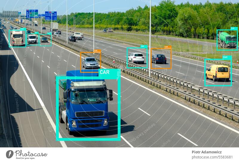 Traffic monitoring by AI, security system artificial intelligence ai analytics big data surveillance connected government automotive social credit driver