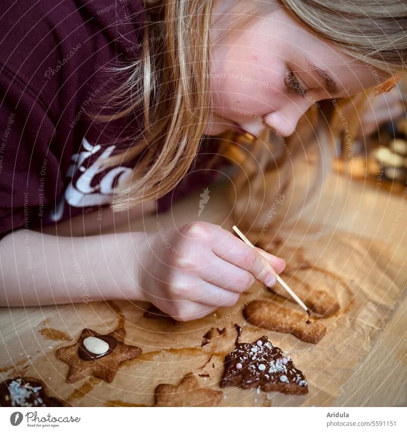 Patience and dexterity when decorating the cookies Cookie Christmas & Advent Baking children biscuits Christmas biscuit Christmas cookies Delicious