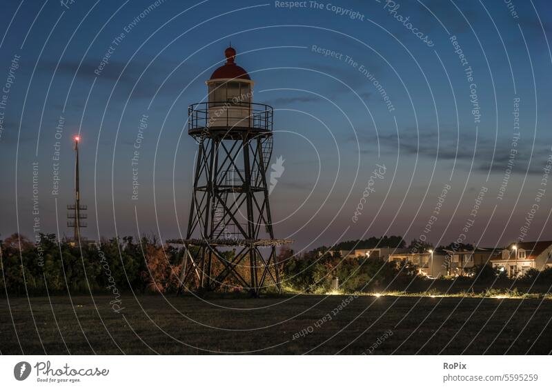 Historic lighthouse in Hoek van Holland. Lighthouse Beacon Signal Harbour Port City England Sky skye Safety Navigation navigation aid seafaring Shipping traffic