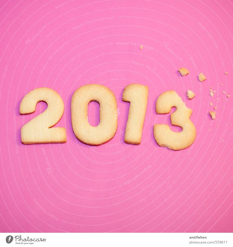 Nibbled... HB, PC! Food Dough Baked goods Cookie Nutrition Eating To have a coffee New Year's Eve Digits and numbers 2 0 1 3 Year date Date Lie Fragrance Funny