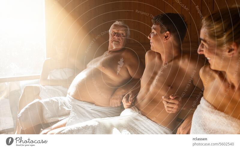 group of happy people resting in sauna,  spa and wellness concept image sunlight couple old harmony fitness friends steam finnish hot stone hotel room bucket