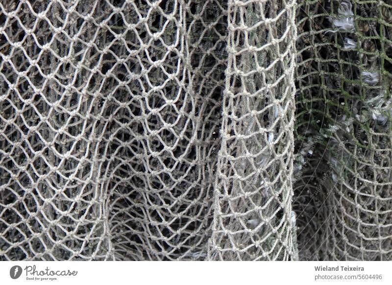Detail of a fishing net Abstract background Pattern Design Empty nobody Vintage Old Close-up Outdoors Style traditionally Equipment object Retro textured