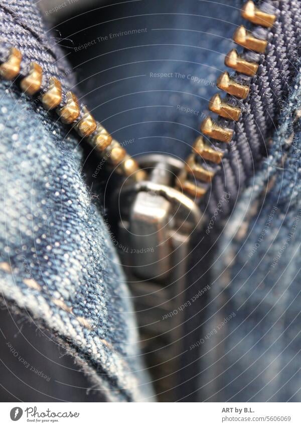 slightly opened zipper... Denim pants Pants Closure Zipper jeans Jeans garments Blue Washed out