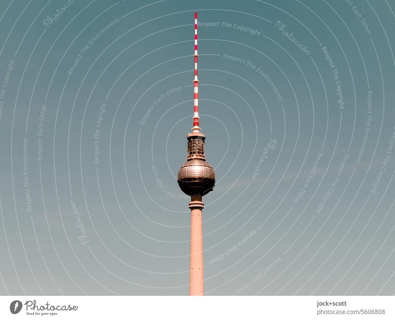 And the television tower greets you every day Berlin TV Tower Landmark Downtown Berlin Tourist Attraction Sky Cloudless sky Neutral Background