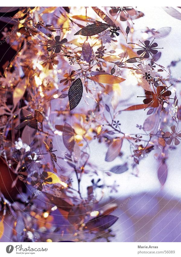 Flower lamp Lamp Light Gray Blossom Glittering Silver