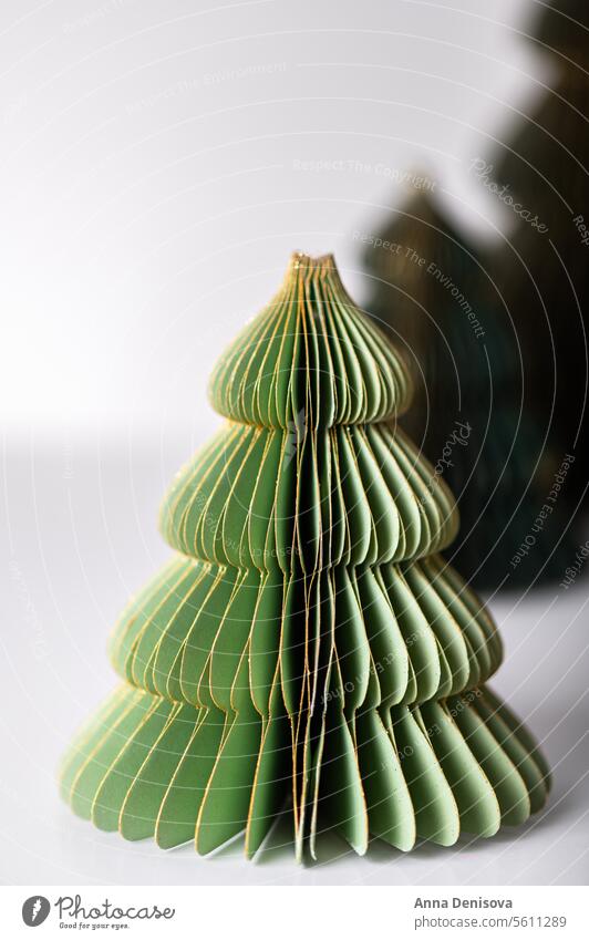Trendy paper Christmas tree baubles christmas tree xmas handmade DIY balls modern organic design festive minimalistic Hanging Honeycomb Foldable 3D minimalism