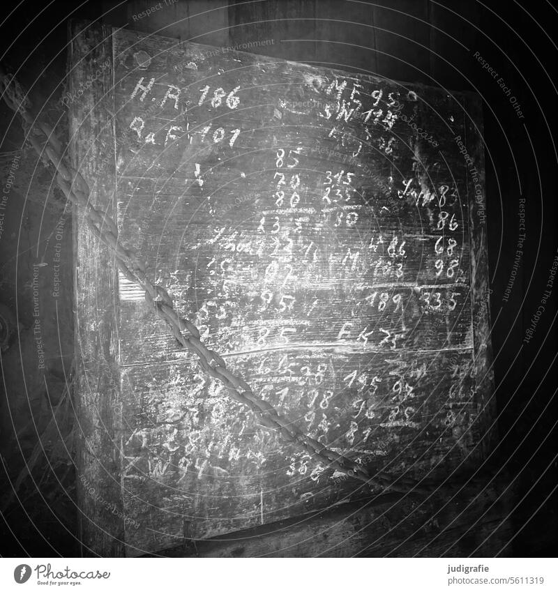 Grandfather's mill Mill bock windmill Windmill Historic Old Square Black & white photo Childhood memory notes Blackboard Chalk Calculation figures chalk writing