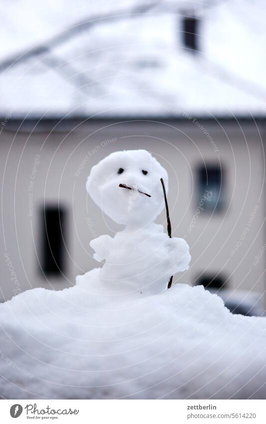 SNOWMAN Figure Frost frost heave Cold Small chill mini mini snowman Virgin snow Snow Snow layer Snowman Weather Winter winter holidays winter weather Diminutive