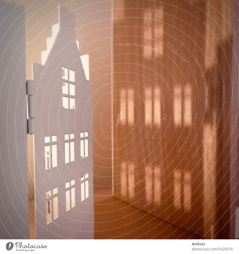 Small window shadow play House (Residential Structure) Window Shadow Light shoulder stand Window transom and mullion Wall (building) Wood Building Contrast