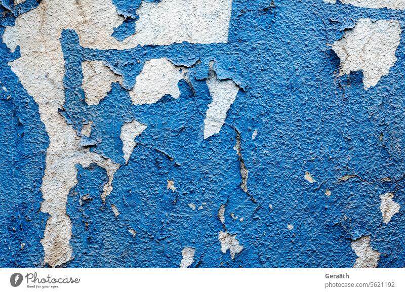 texture old wall with traces of blue paint abstract aged architecture background blank color cracked damaged detail dirty grunge material pattern retro street
