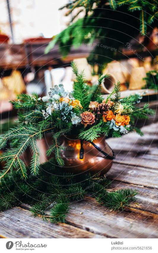 Close up photo of a winter decoration merry celebration decorative holidays design festive xmas christmas decoration traditional seasonal gift december ornament