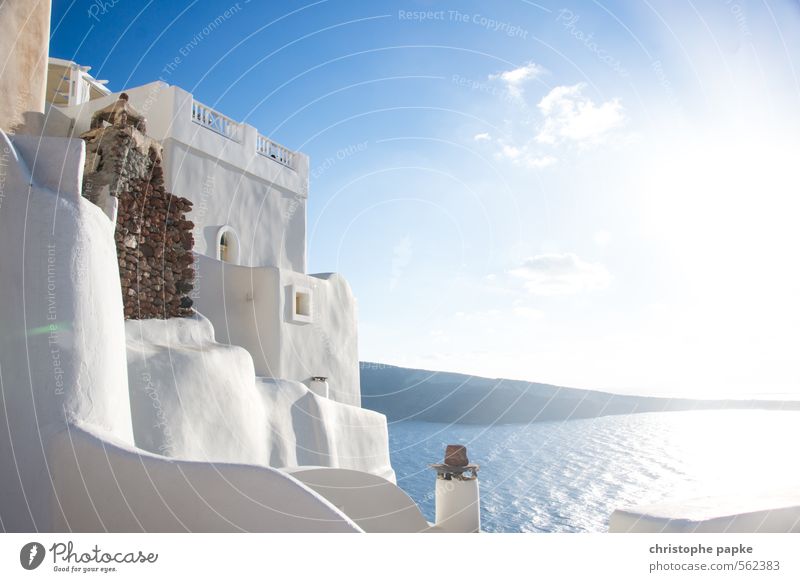 white friday Vacation & Travel Summer Summer vacation Sun Ocean Oia Cyclades Santorini Greece Fishing village Deserted Manmade structures Building