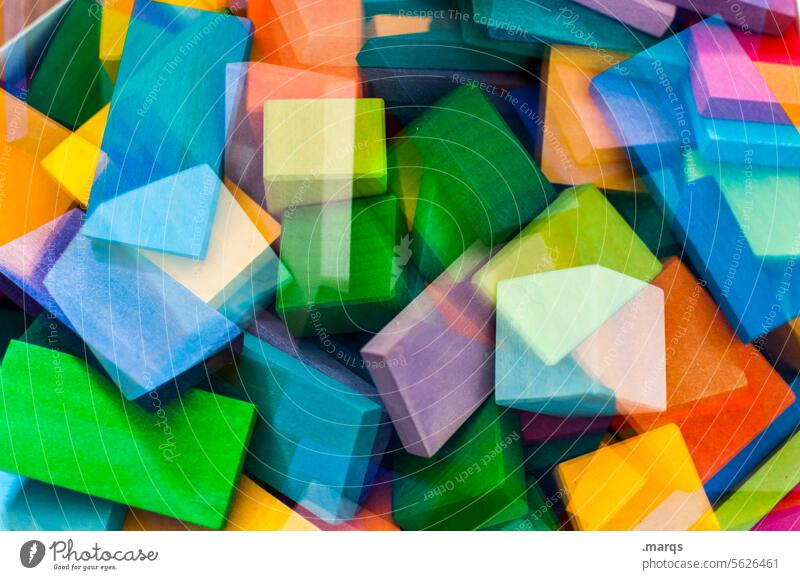 Colorful building blocks Block variegated Brick Infancy Playing Toys Build Construction cubes Study Background picture colourful Structures and shapes geometric