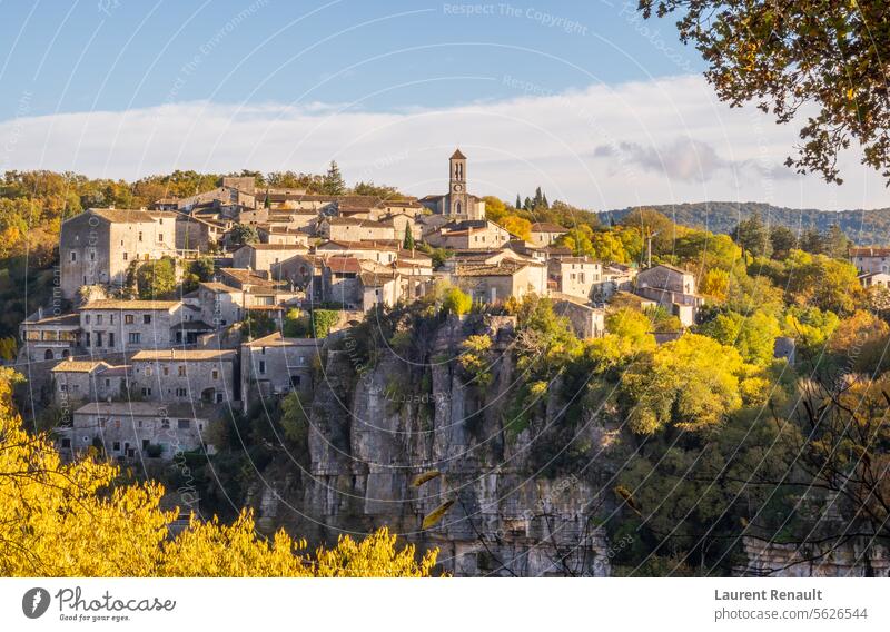 Balazuc village, one of the most beautiful villages of France. Photography taken in France architecture ardeche balazuc city cliff europe french hill landscape